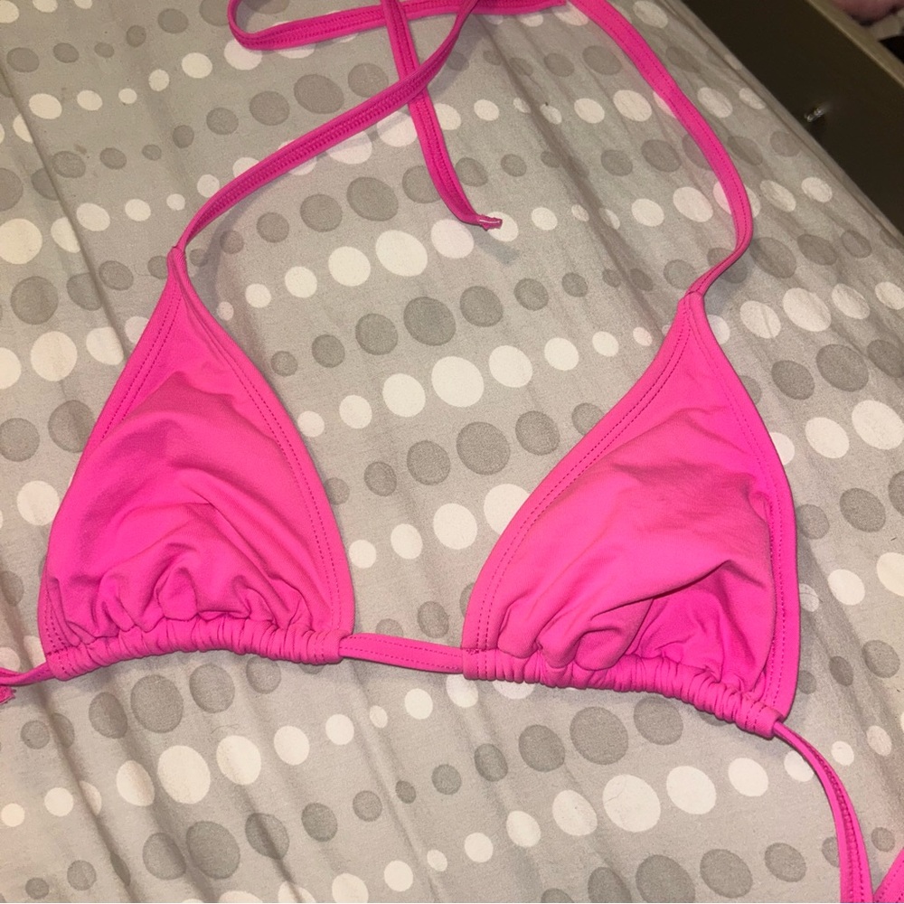 pink athleta bikini top sz xs